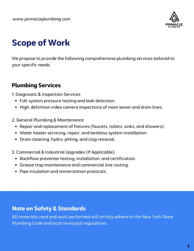 Commercial Plumbing Proposal Template - Seite 3
