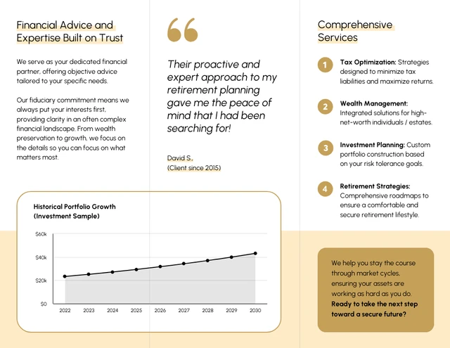 Financial Advisor Marketing Brochure - Page 2