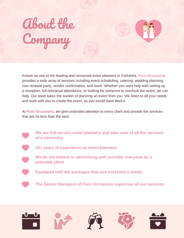 Pink Wedding Business Plan - Page 2