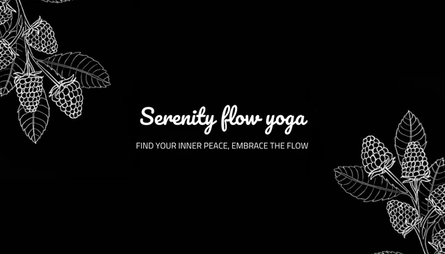 Black And White Minimalist Yoga Instructor Business Card - Page 1