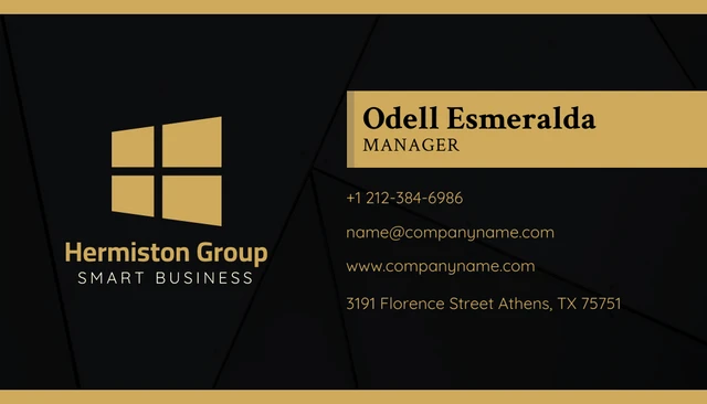 Black And Yellow Elegant Professional Luxury Business Card - Page 2