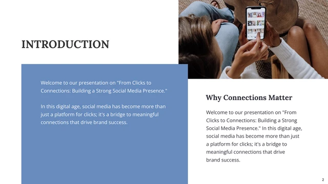 Blue Modern Social Media Presentation - Page 2