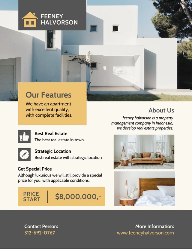 Beige And Brown Modern Construction Poster Template