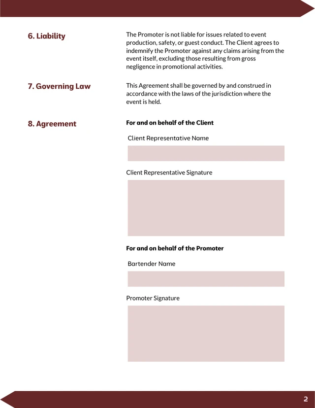 Promoter Contract Template - page 2