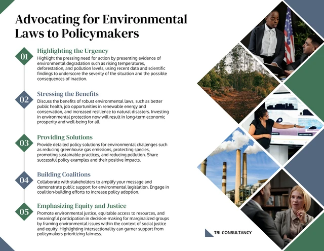 Modello di sostegno alle leggi ambientali per i responsabili politici