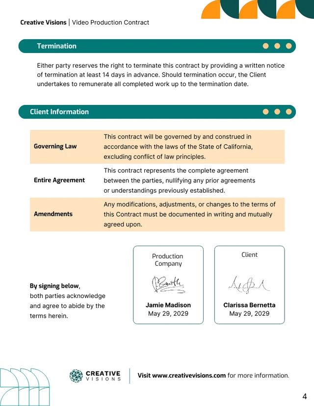 Video Production Contract Template - صفحة 4