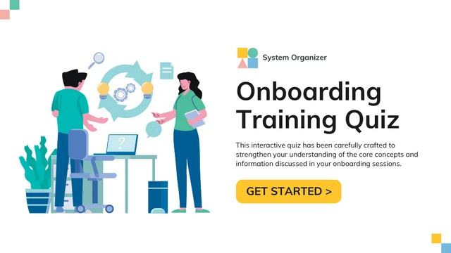 Onboarding Training Quiz Presentation - Seite 1