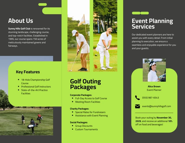 Golf Outing Brochure Template - Pagina 2