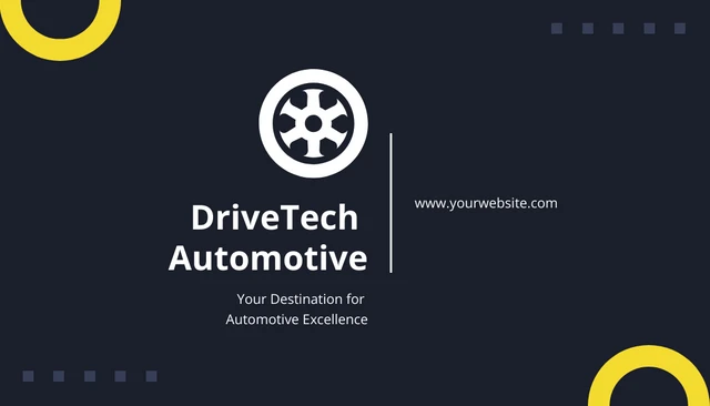 Modern Midnight Blue Automotive Business Card - page 1