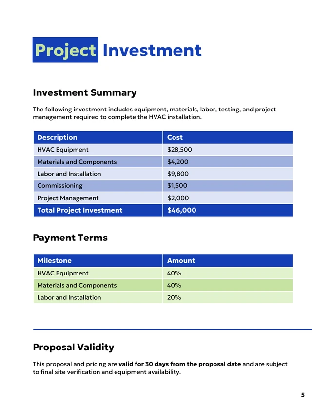 HVAC Installation Proposal Template - Seite 5