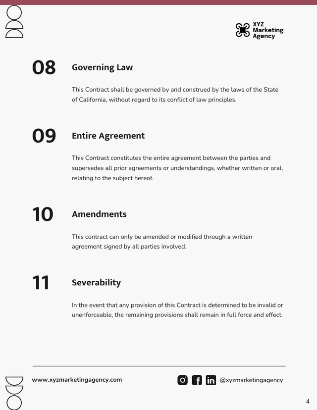 Marketing Agency Contract Template - Seite 4