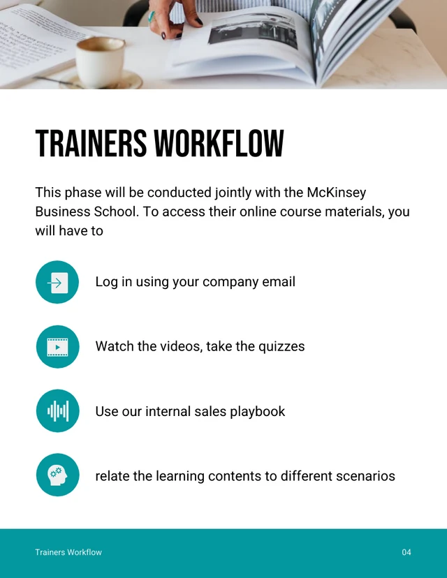 Teal And White Modern Minimalist Business Training Plans - Page 5