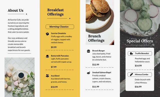Breakfast & Brunch Offerings Menu Double Paralel Brochure - Page 2