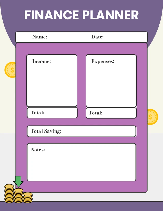 Simple Purple Finance Planner Template