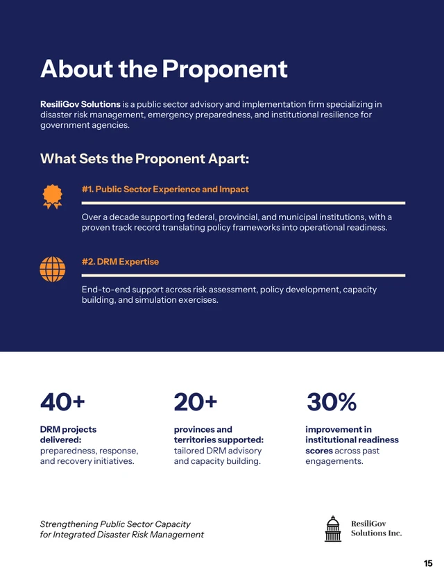 Public Sector Disaster Risk Management Proposal Template - Página 15