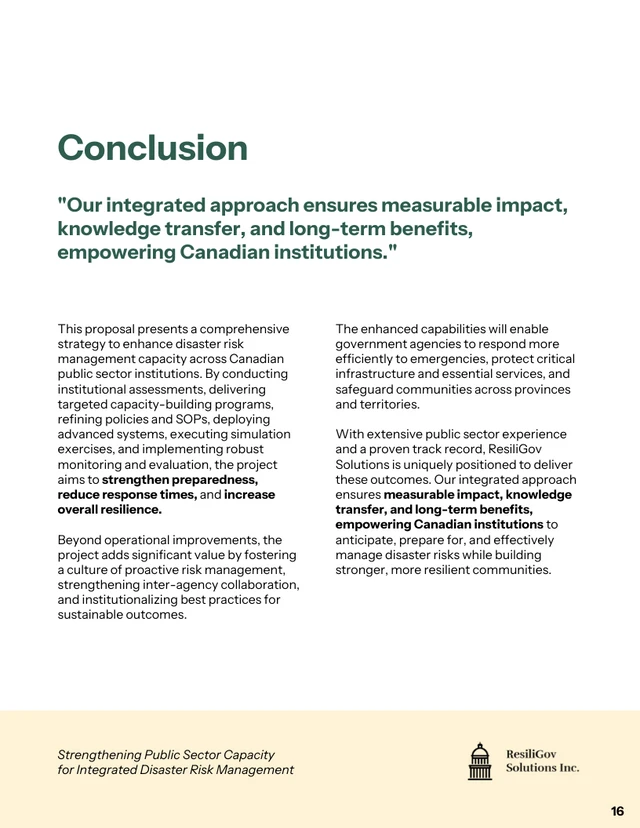 Public Sector Disaster Risk Management Proposal Template - Página 16