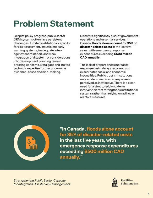Public Sector Disaster Risk Management Proposal Template - Página 5