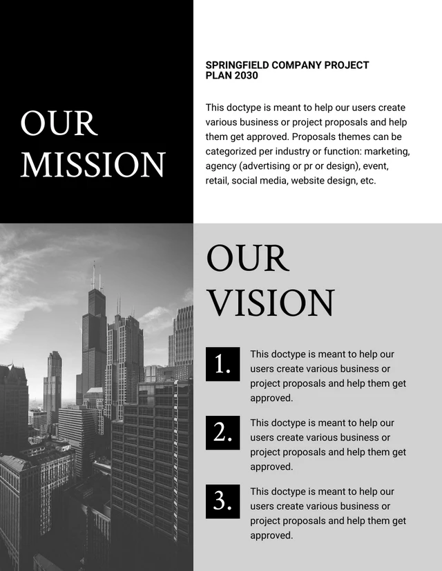 Black And White Modern Elegant Luxury Business Company Project Plans - Page 3