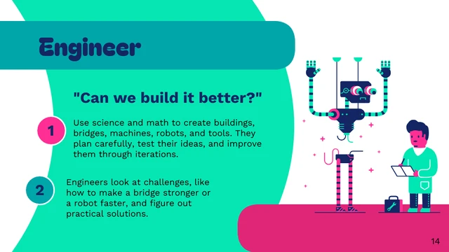 Creative STEM Education Presentation Template - page 14