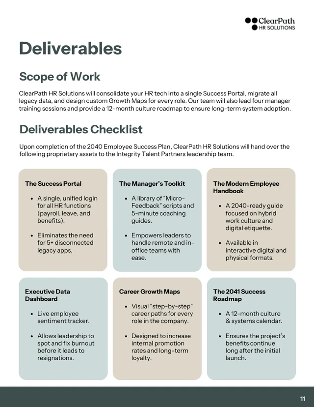 The Corporate Employee Success Plan Proposal Template - Pagina 11