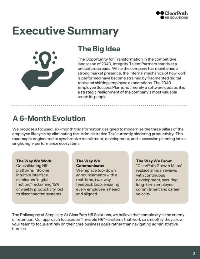 The Corporate Employee Success Plan Proposal Template - Pagina 3