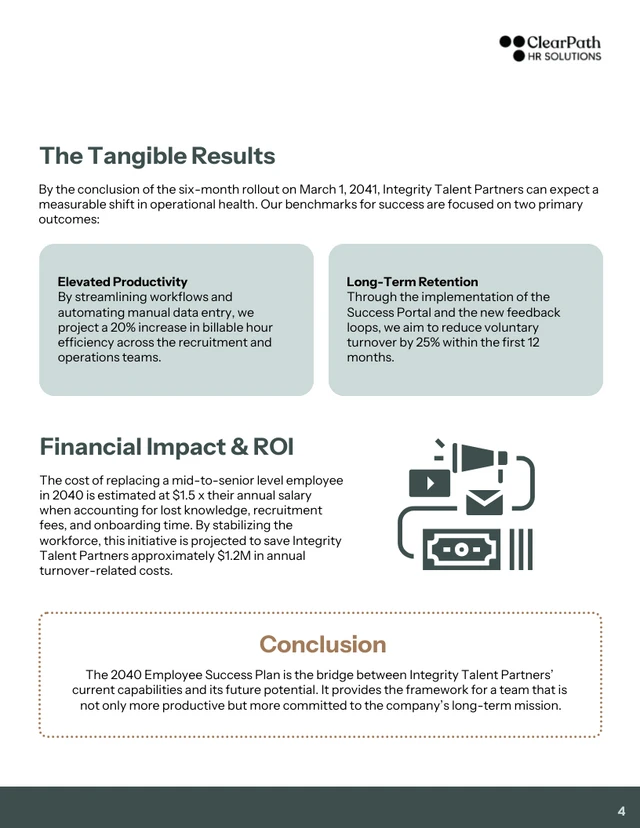 The Corporate Employee Success Plan Proposal Template - Pagina 4