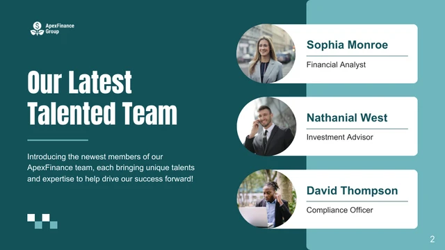 Meet the Team Company Presentation - page 2