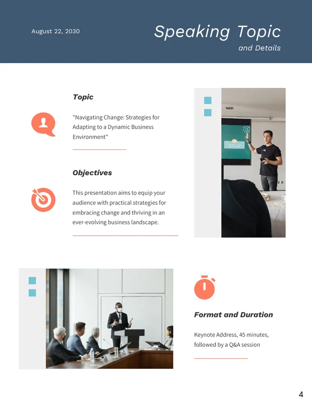 Speaking Engagement Proposal Template - Page 4