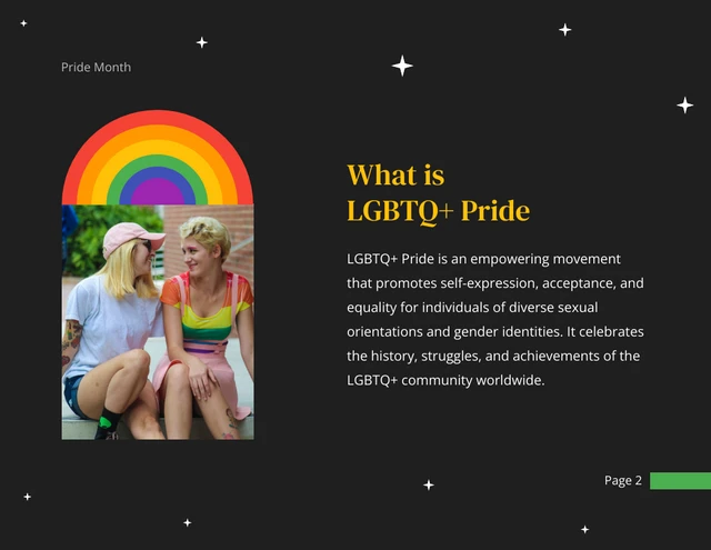 Black And Colorful Rainbow LGBT Pride Presentation - page 2