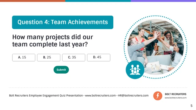 Free Employee Engagement Quiz Presentation - Página 5