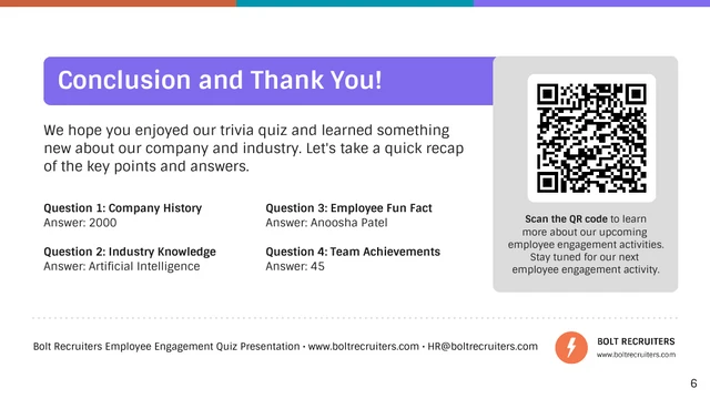 Free Employee Engagement Quiz Presentation - Página 6