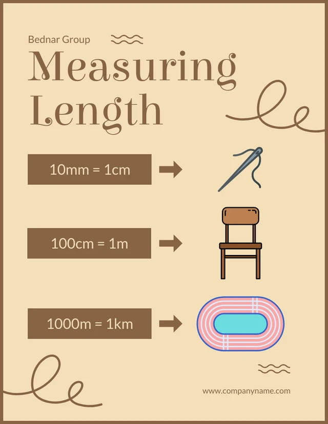 Cream And Brown Playful Illustration Math Poster Template