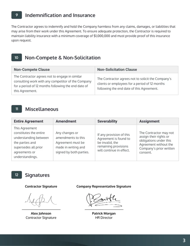 Independent Contractor Agreement Contract - صفحة 3