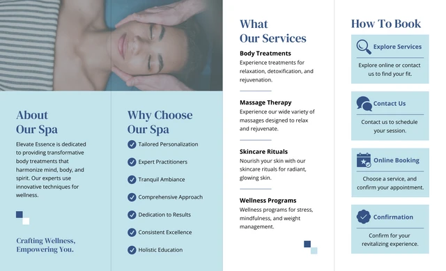 Body Treatment Specials Roll Fold Brochure - Page 2