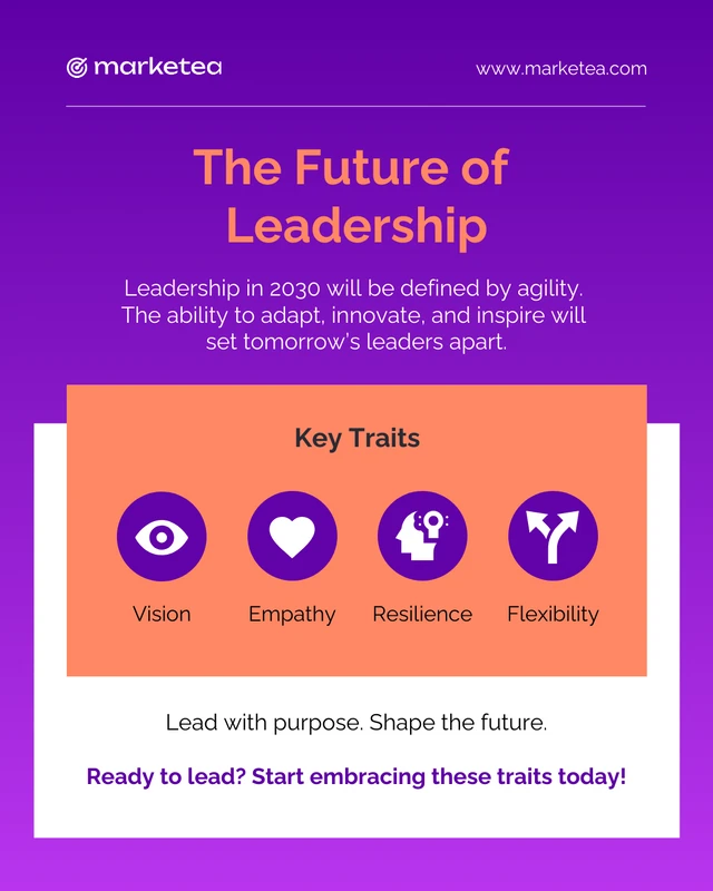 مستقبل القيادة - قالب LinkedIn لوسائل التواصل الاجتماعي Template مستقبل القيادة - قالب LinkedIn لوسائل التواصل الاجتماعي