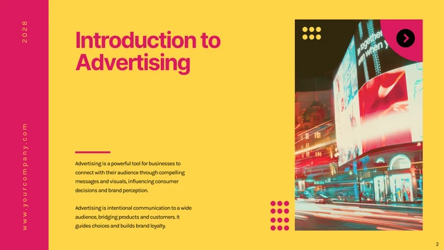 Pink And Yellow Minimalist Advertising Presentation - Página 2