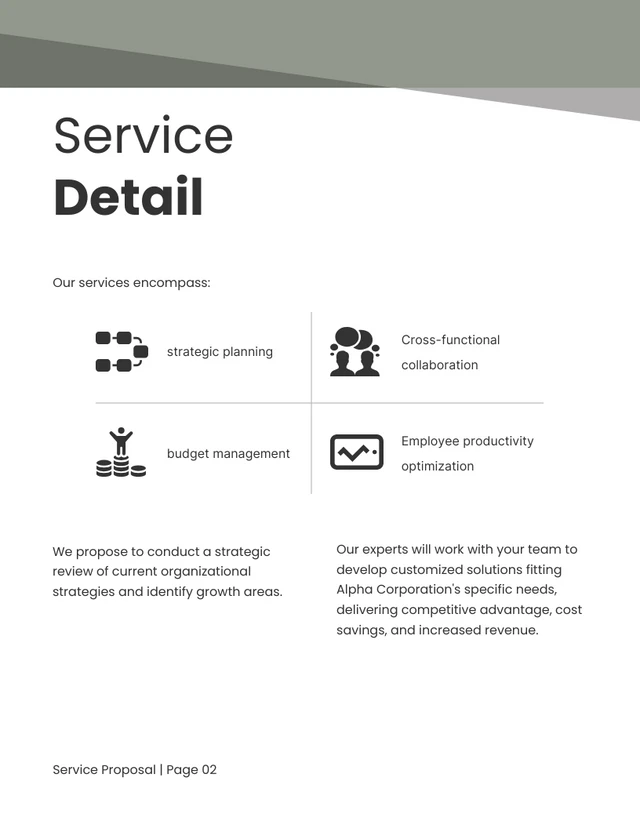 Gray And White Simple Service Proposal - Page 2