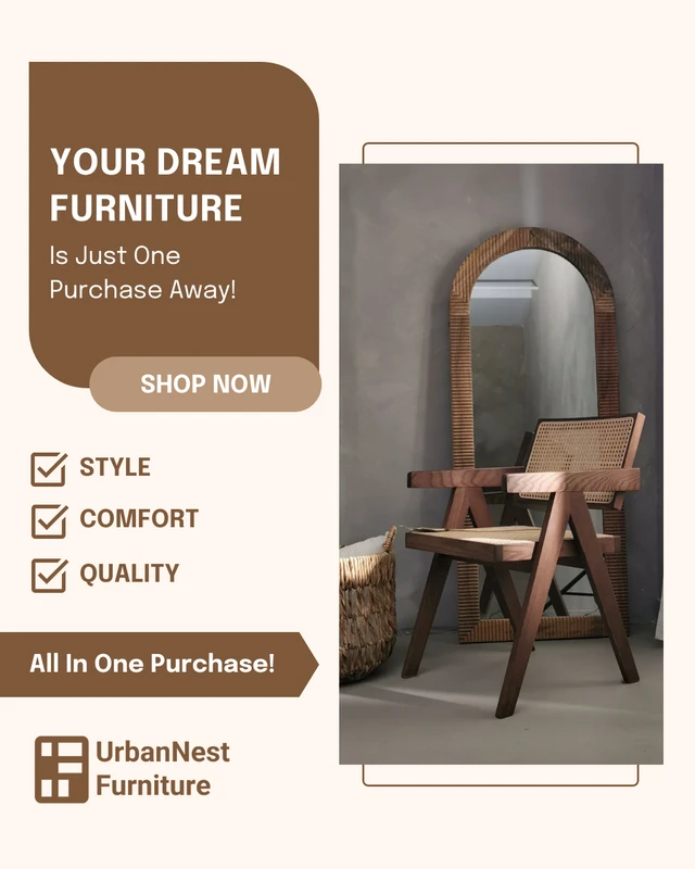 Furniture Sale Instagram Carousel Social Media Template - Page 1