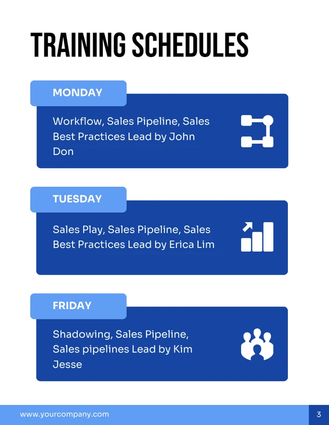 White Blue And Black Minimalist Professional Business Training Plans - Page 5