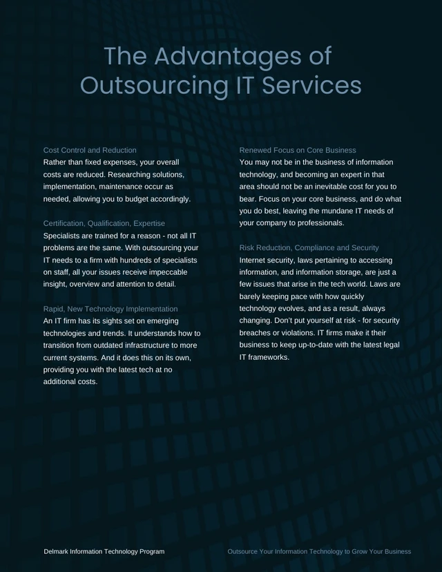 Business Information Technology White Paper - Venngage