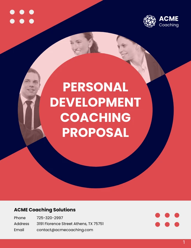 Personal Development Coaching Proposal - Page 1