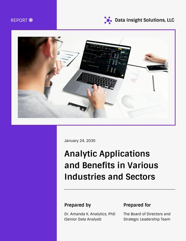 Industry Applications: Analytic Benefits Report - Page 1