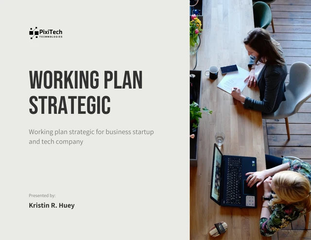 Black and white working plan strategic - Seite 1