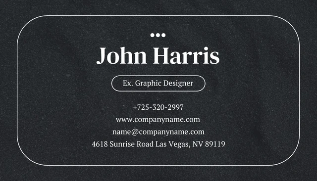 Black Texture Simple Graphic Design Business Card - Seite 2