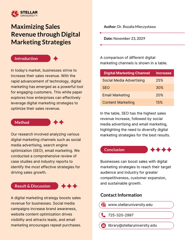 One Page White Paper Template