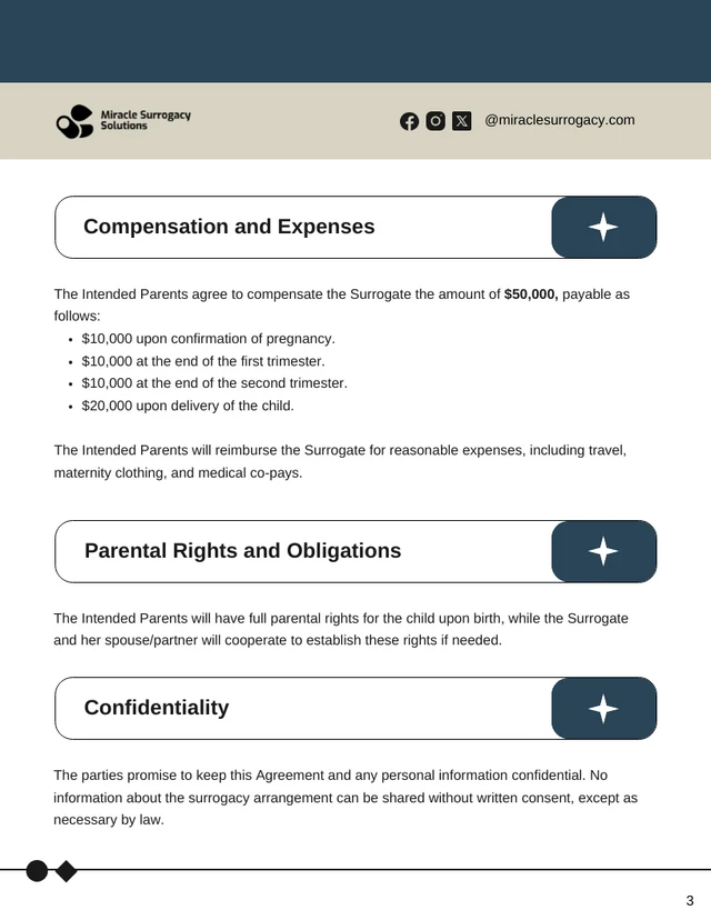 Surrogacy Contract Template - Pagina 3