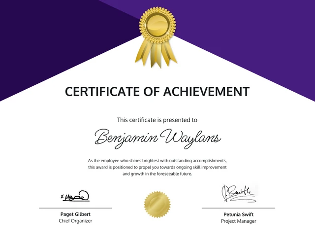 Indigo And Gold Professional Certificate Template