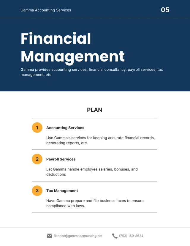 Navy Blue And Yellow Modern Resource Plan - Page 5