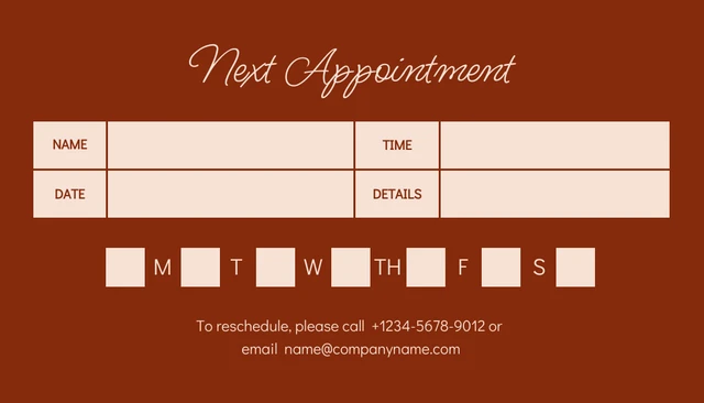 Cream And Dark Brown Aesthetic Beauty Clinic Appointment Business Card - Page 2