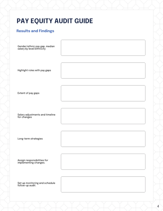 Pay Equity Audit Template - Page 4